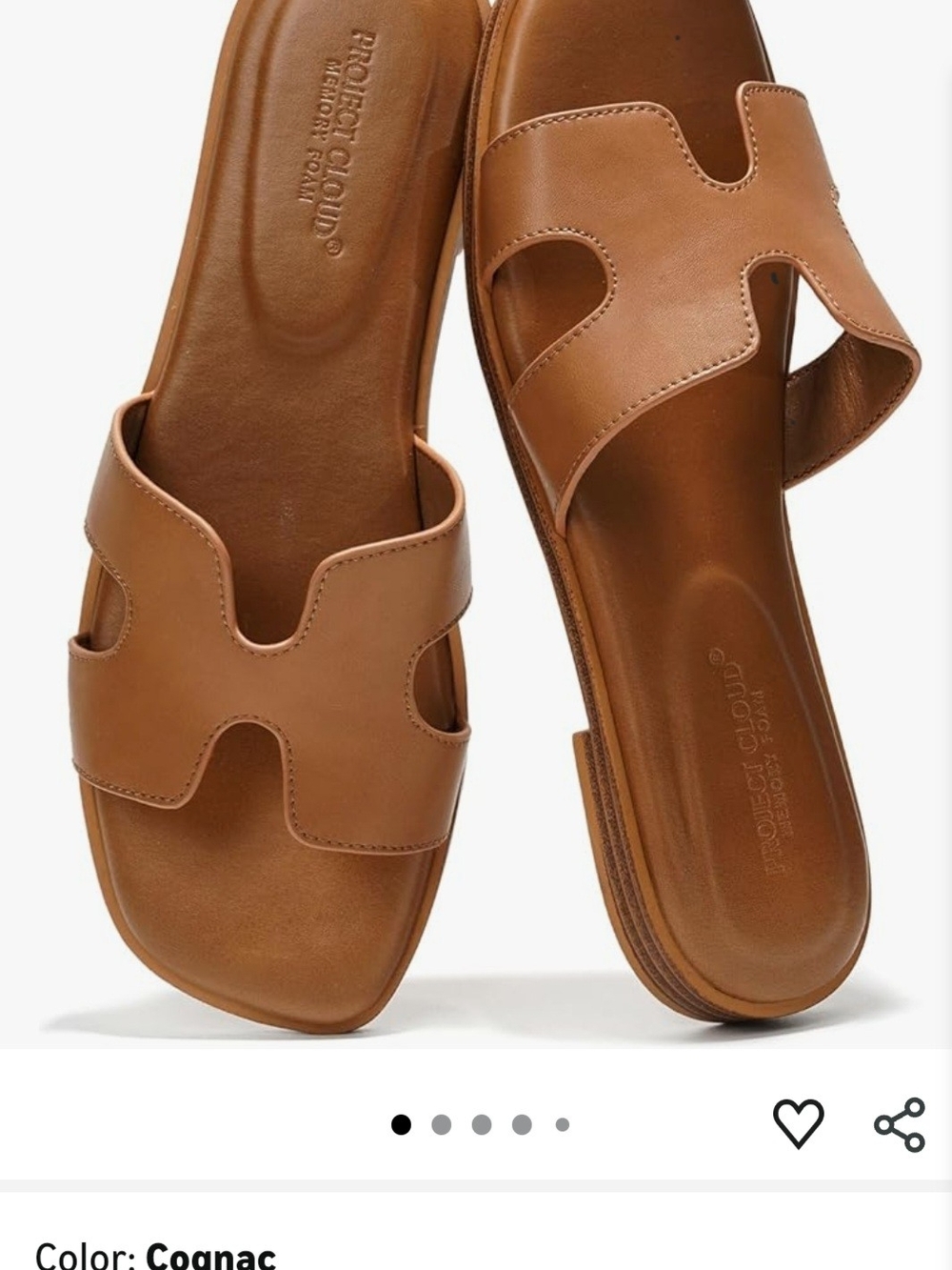 Project Cloud Tan Slide Sandals for Women - Picture 8 of 12